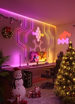 Govee Glide Hexa Light Panels, RGBIC Hexagon LED Wall Lights, Wi